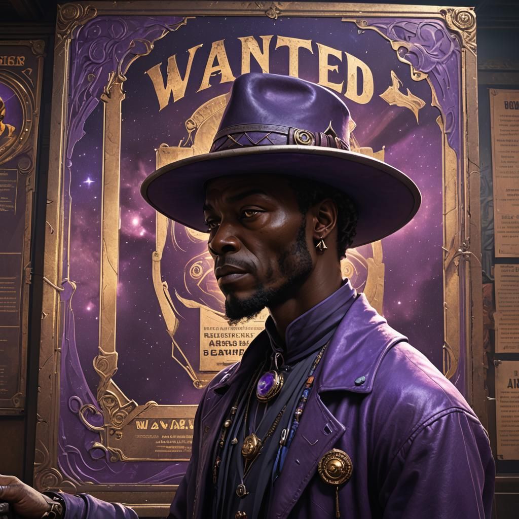 African Alien Fugitive in Dark Fantasy Style