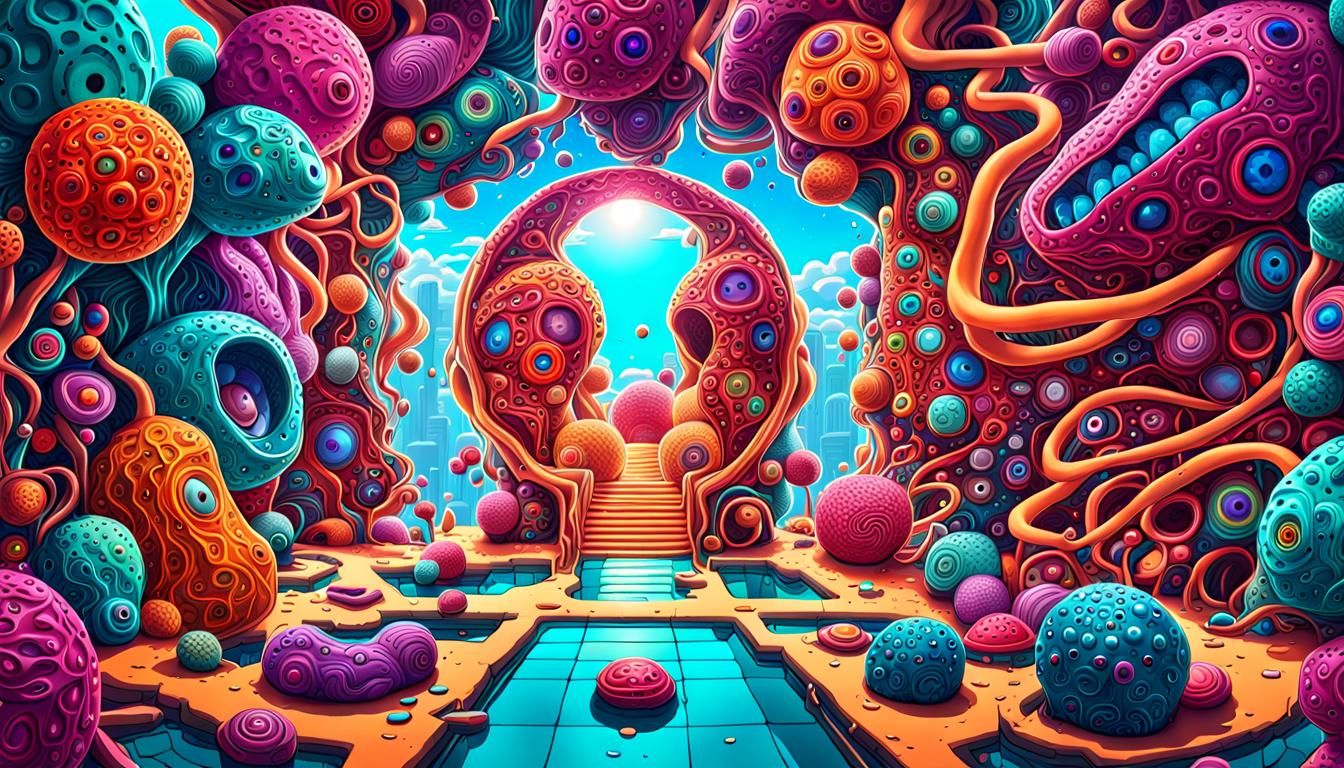 Surreal AI in Pointillism Style