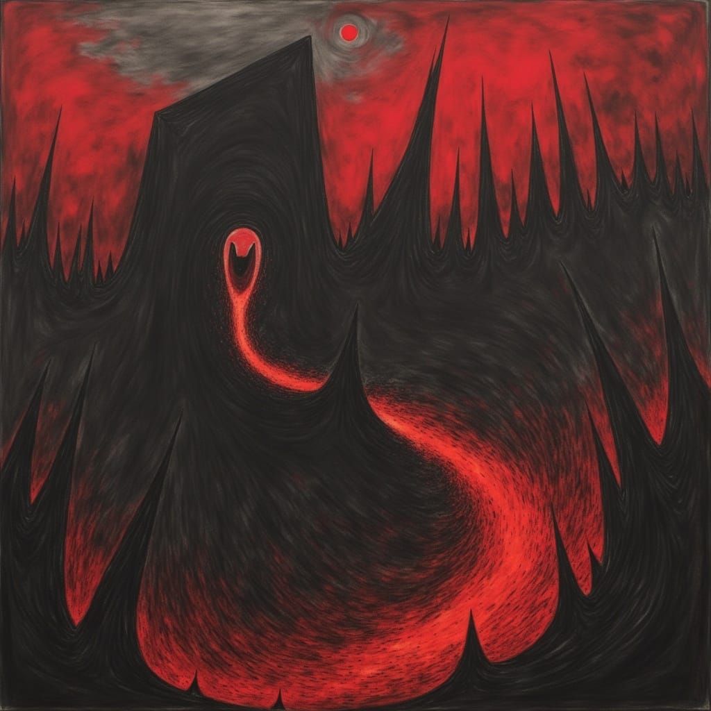 Dark Figure's Descent into a Biomechanical Surrealist Hellsc...