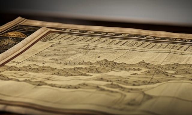 Antique Map of Ultraheim Island on Parchment