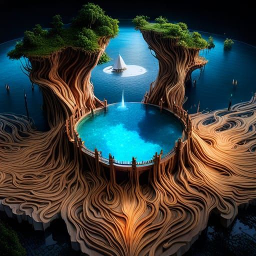 Unicorn Stardust Lagoon in Maximalist Style