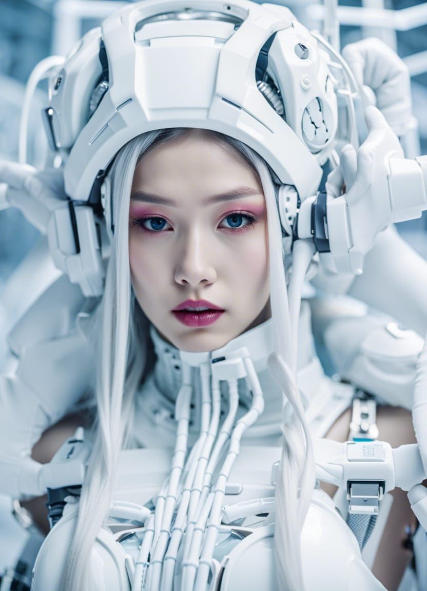 White Cyberpunk Girl