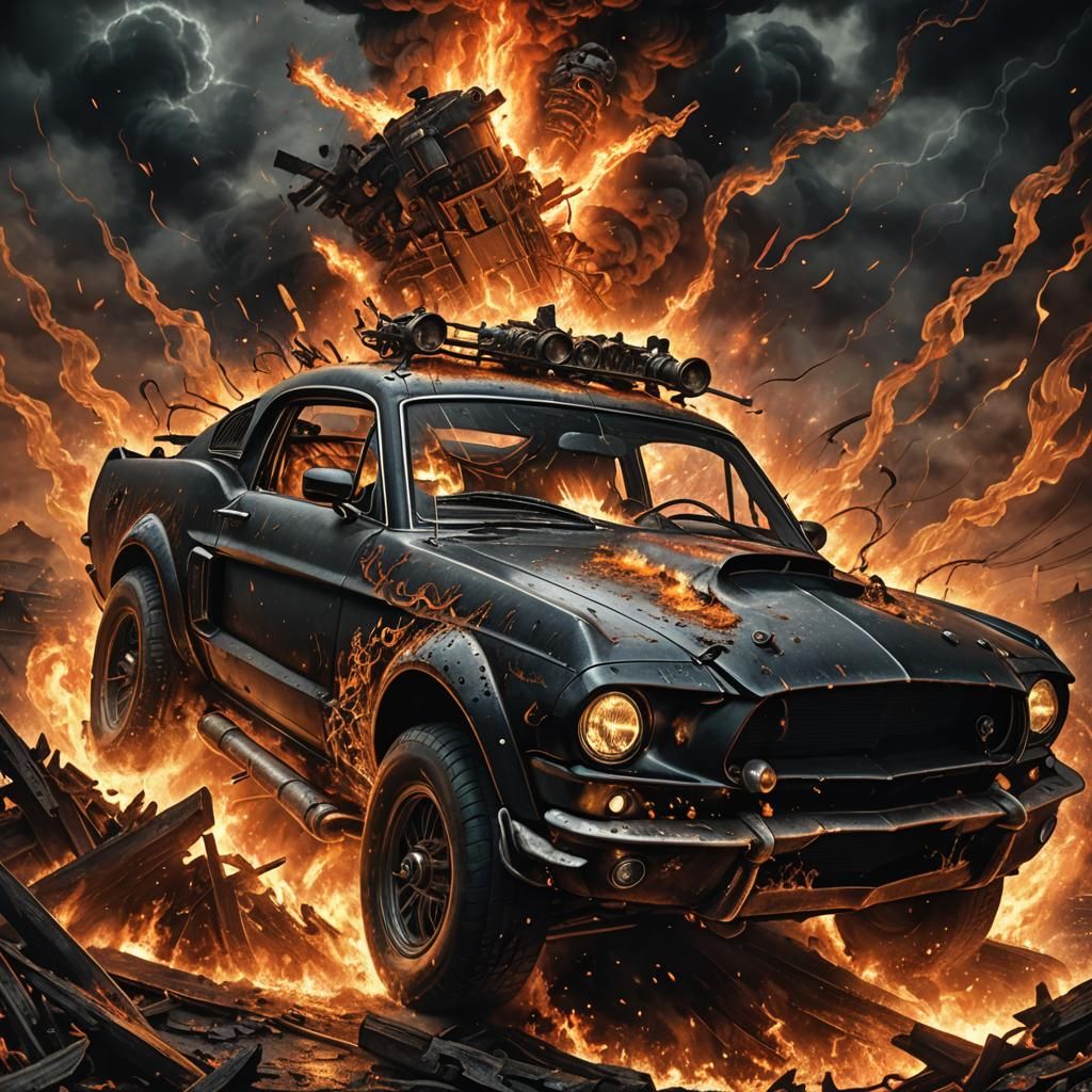 Exploding Car in Dark Fantasy Torpedo Attack