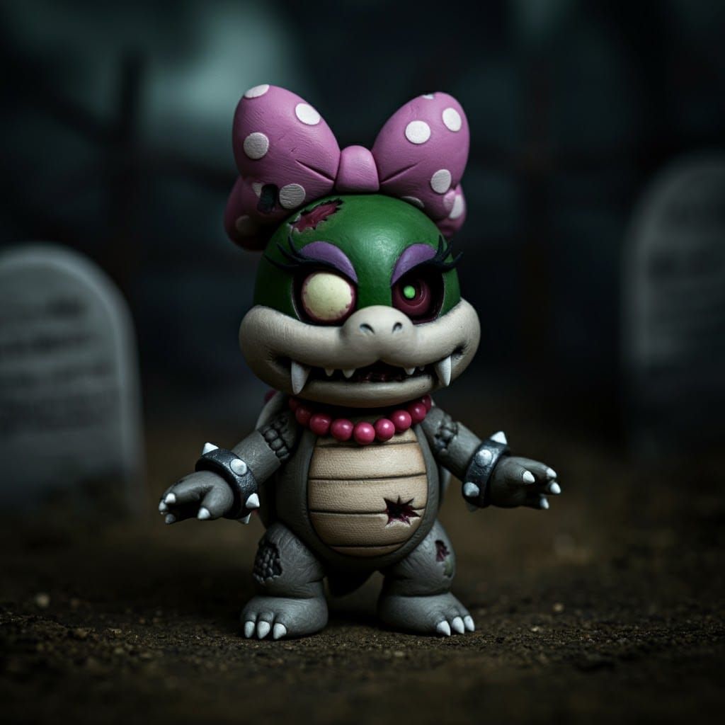 Chibi Undead Wendy O Koopa Clay Diorama