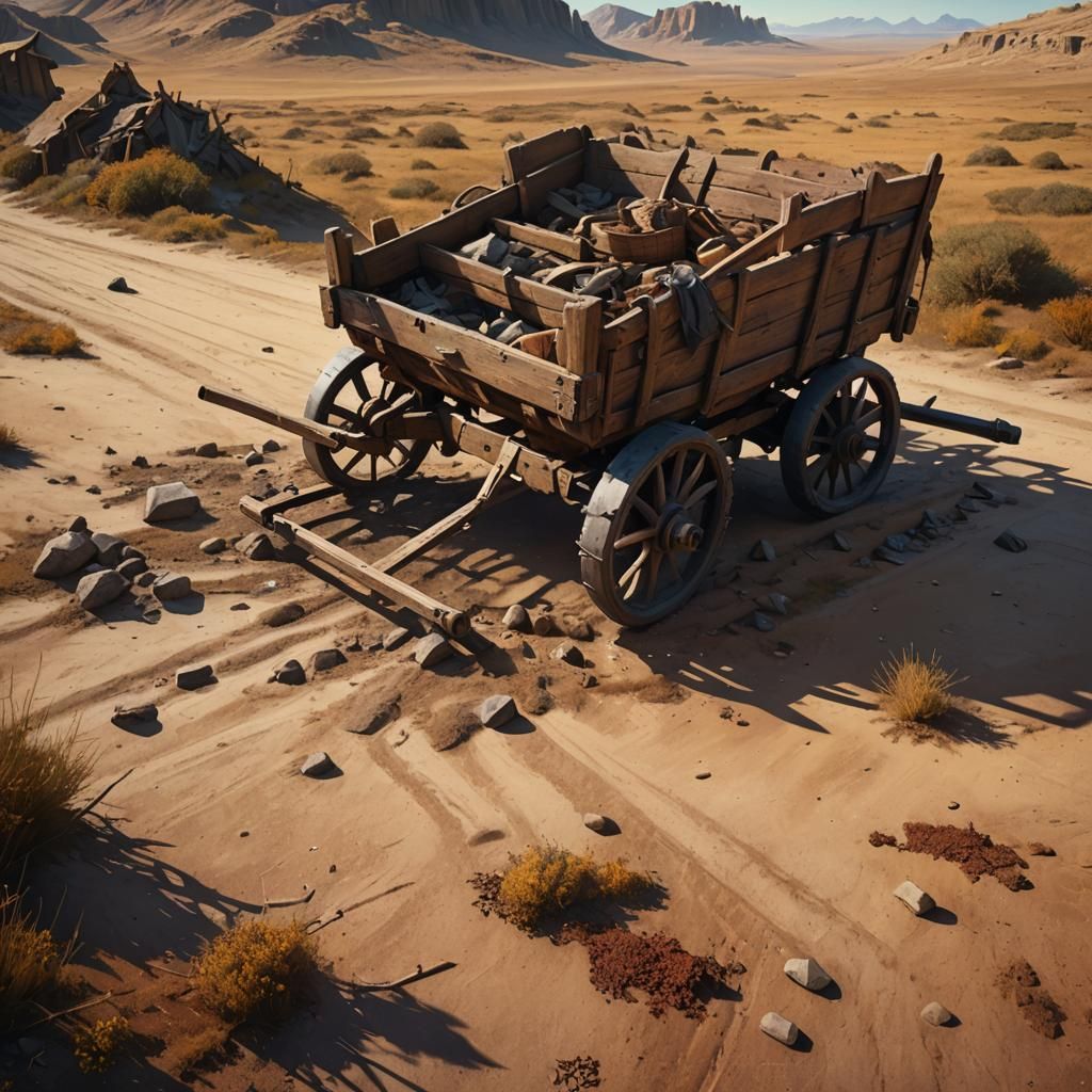 Monster Attack on Supply Wagon: Fantasy Concept Art