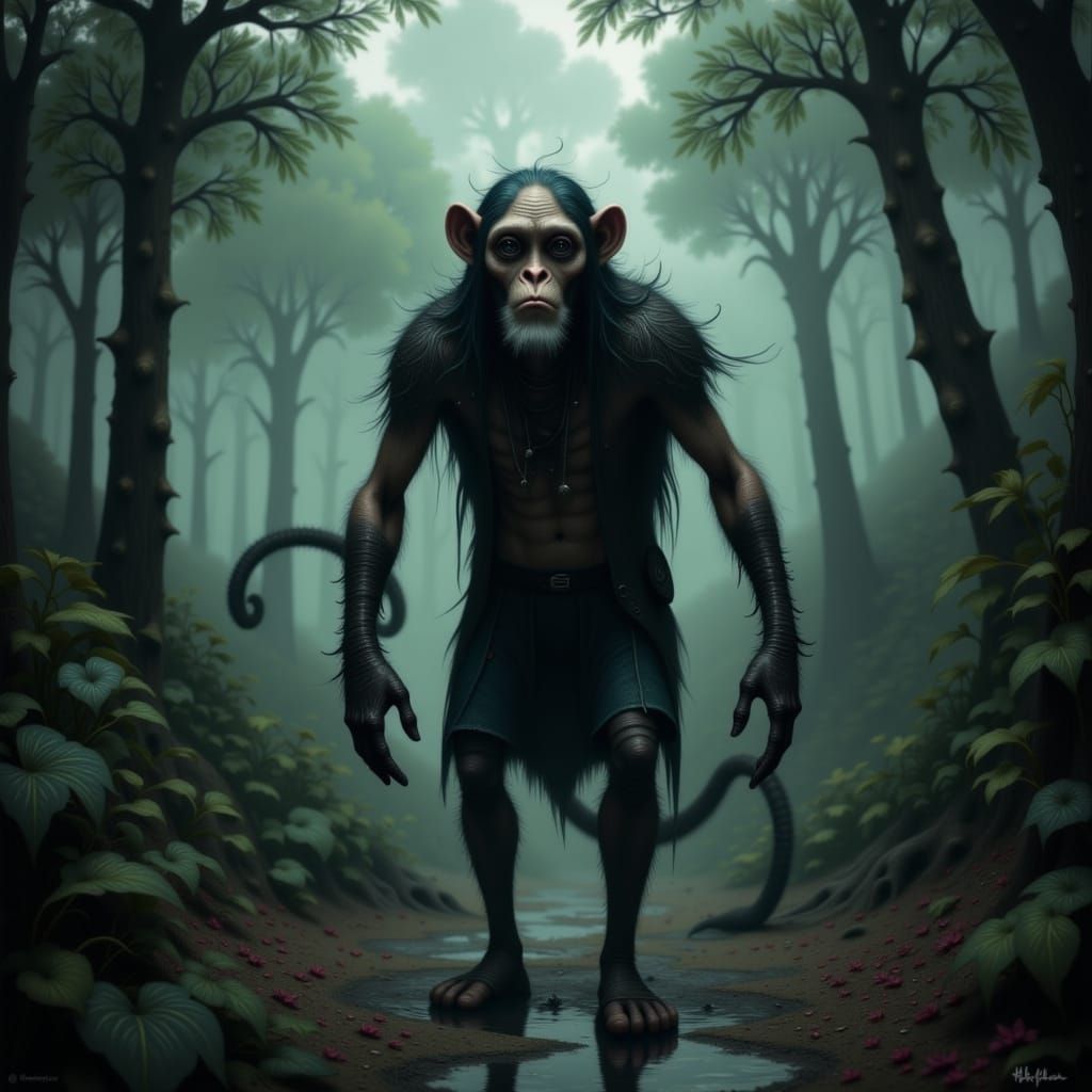 Bukit Timah Monkey Man in Mystical Forest