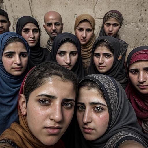 Hyperrealistic Selfie from Gaza in Splash Art Style