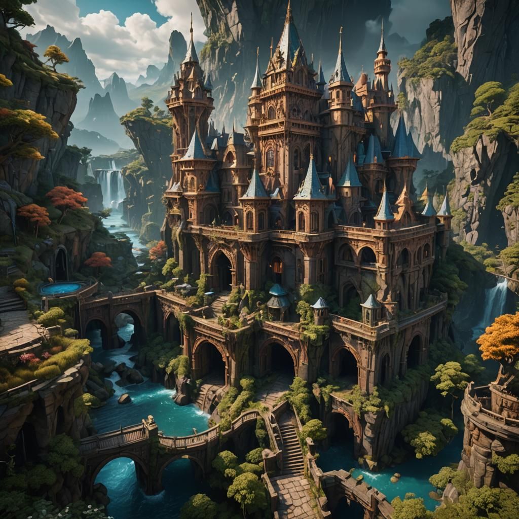 Fantastical Matte Painting with Intricate Details