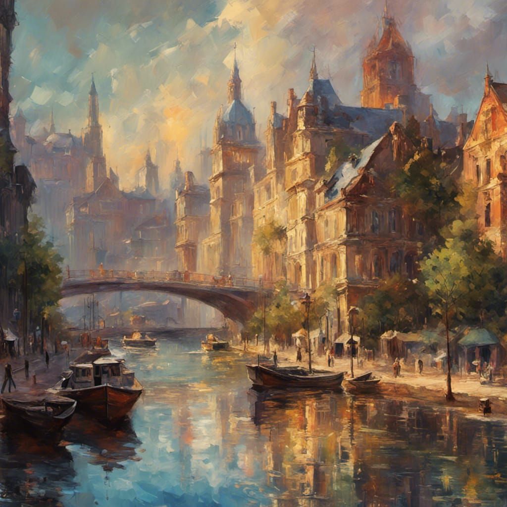 Impressionist Landscapes and Urban Scenes in Detailed Matte ...