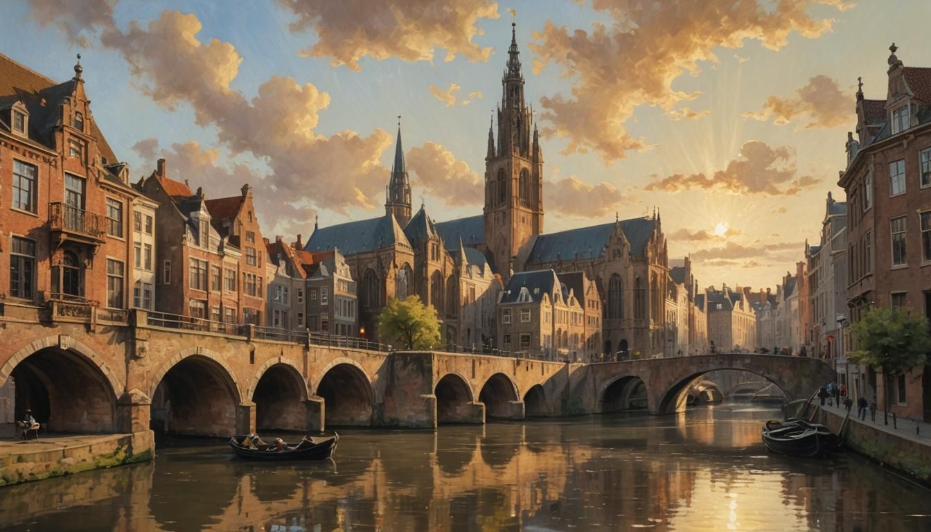 Utrecht's Dom Tower in Baroque Style