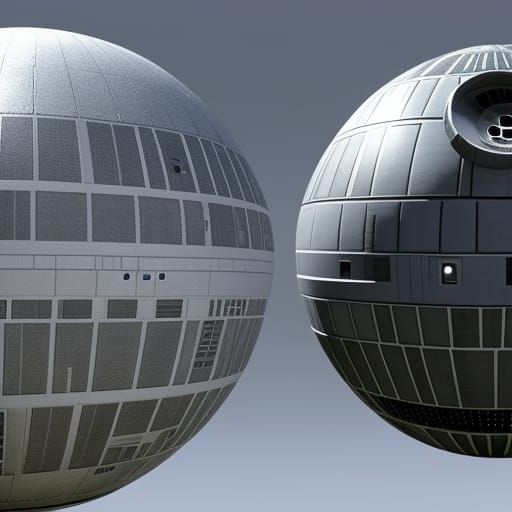 Death Star: 3D Render with Shading and Depth