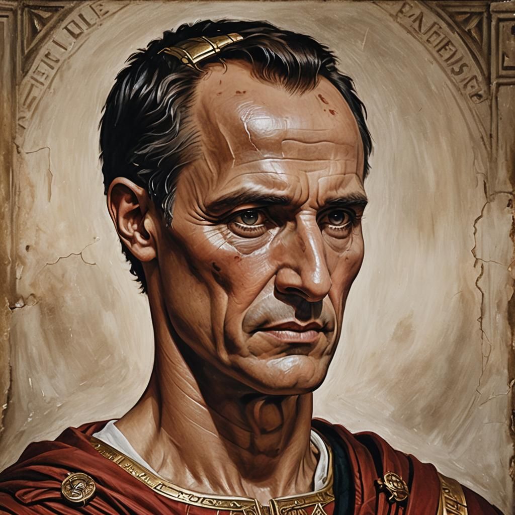 Realistic Painting of Julius Caesar