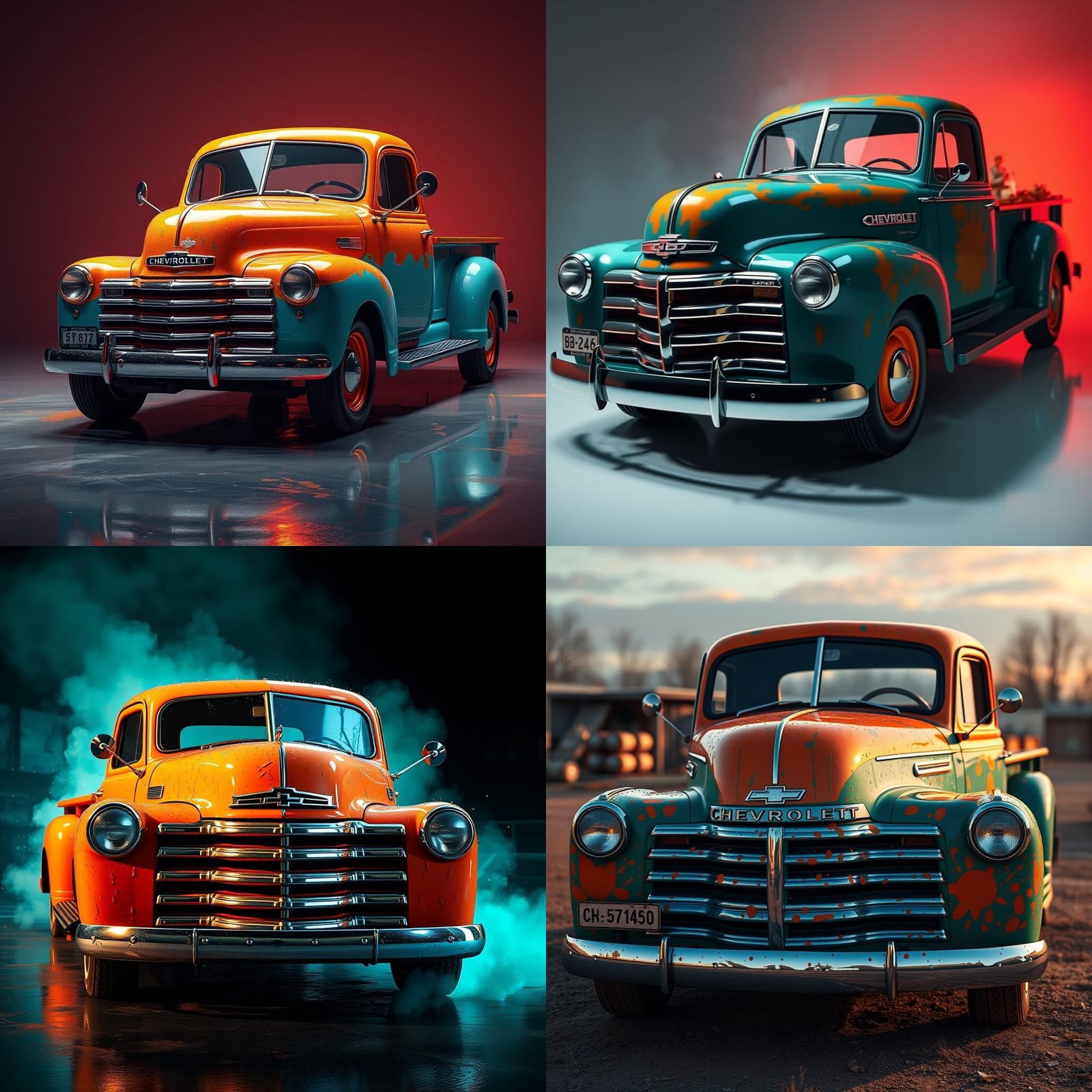 1940s Chevrolet Pickup Truck in Hyperrealistic Detail