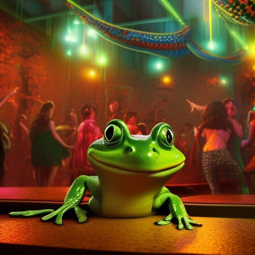 Frog at a Disco: Detailed Matte Painting