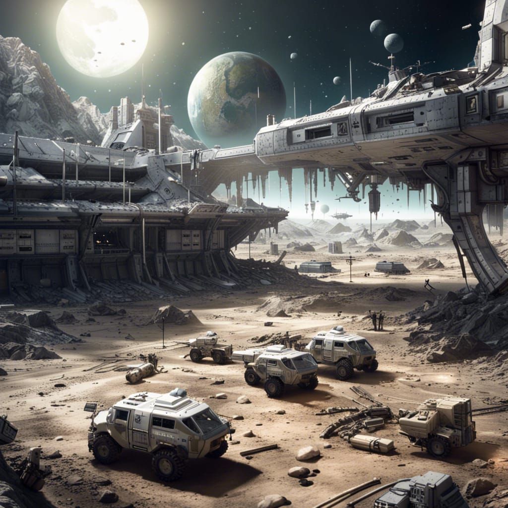 Lunar Military Base Under Alien Attack