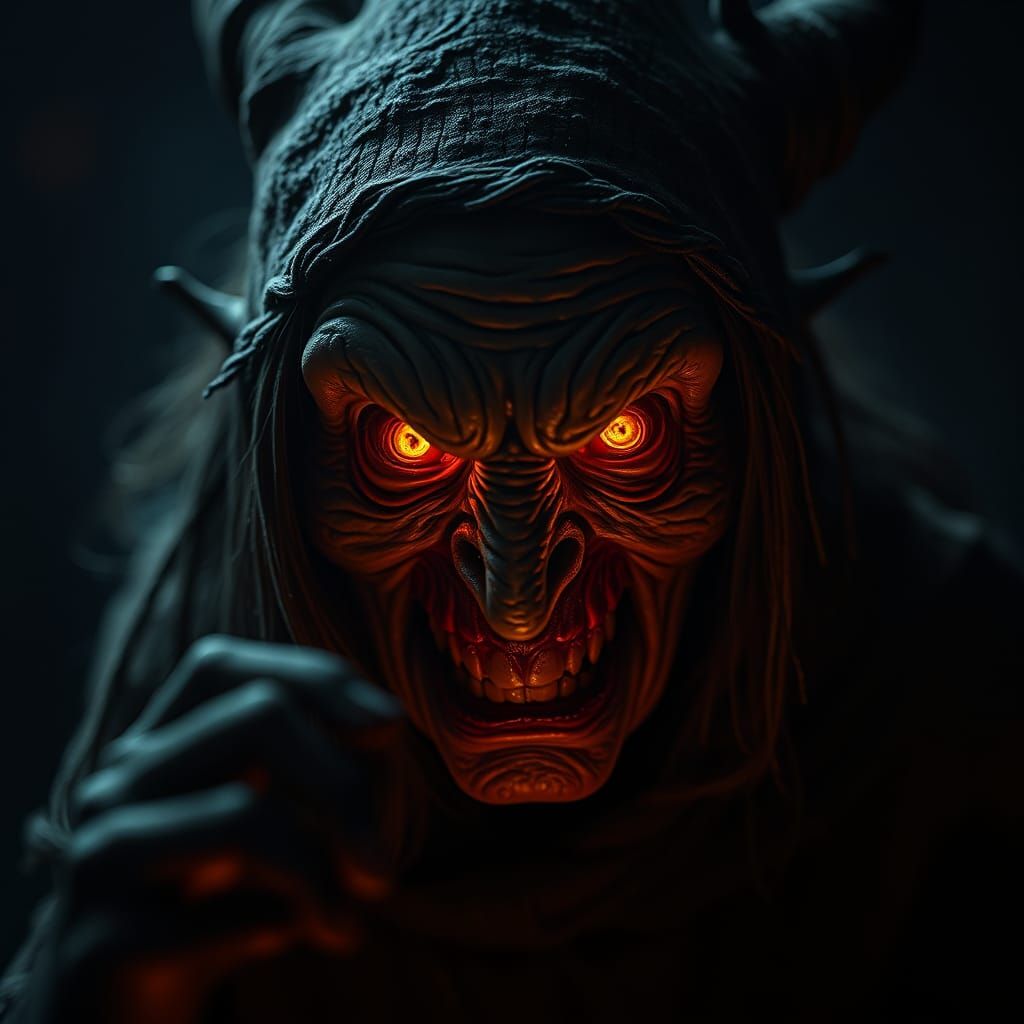 Baba Yaga: Haunting Portrait in Gothic Surrealism