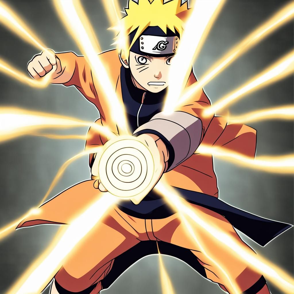 Naruto Unleashing Kamehameha in Anime Crossover