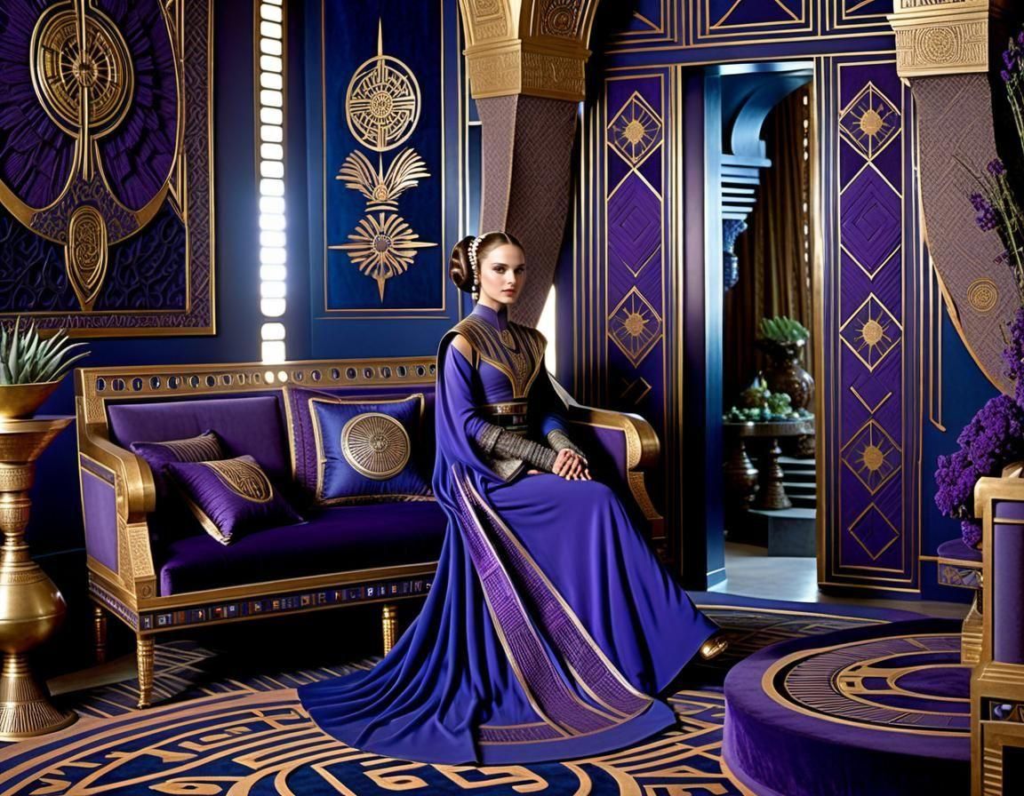 Padmé Amidala Portrait in Sci-Fi Setting