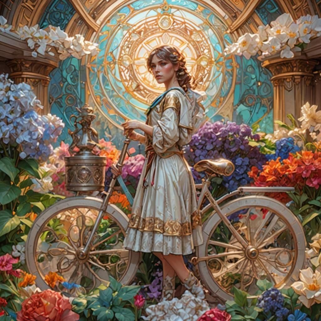 Detailed Portrait with Dynamic Lighting in Triadic Colors