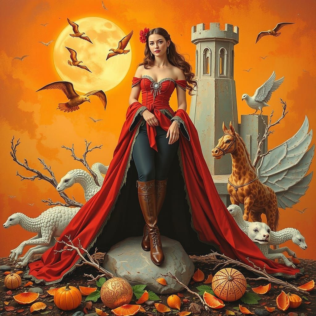 Abstract Red Color Palette Art