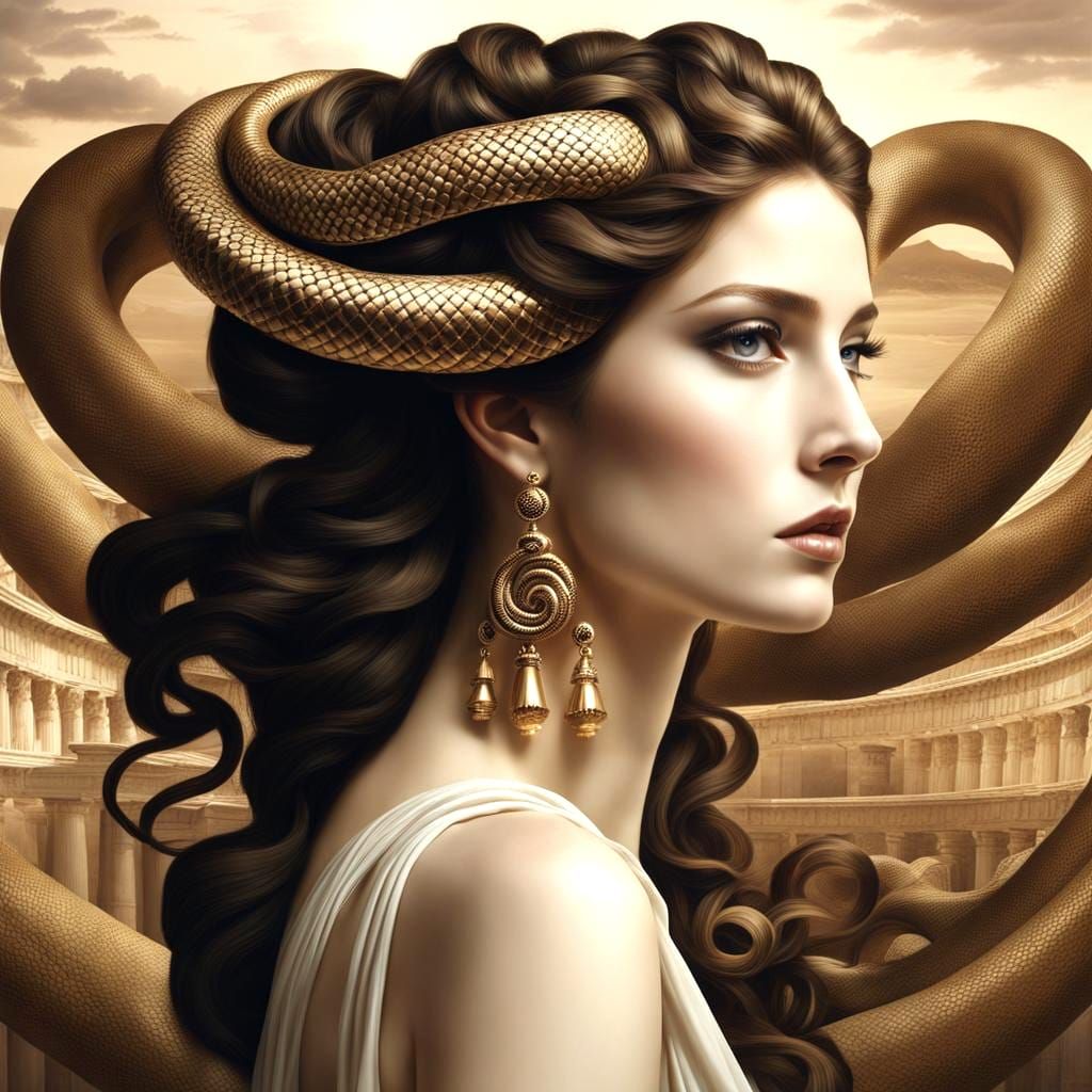 Surreal Greek Goddess of Olympus Portrait