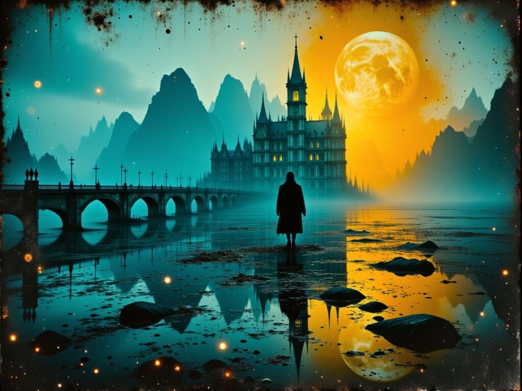 Violent Shaken Effect with Alien World Map and HMS Terror Si...