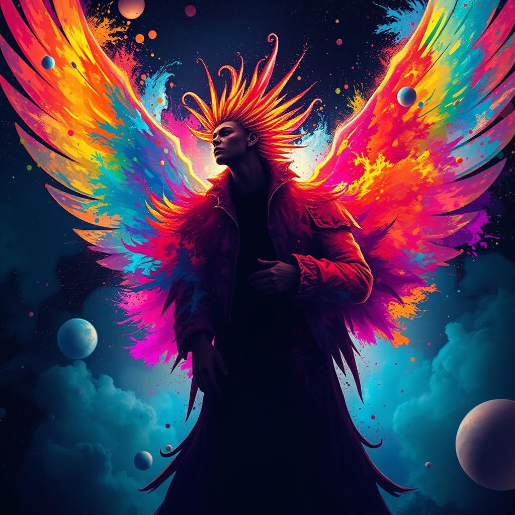 Phoenix Ascending into the Universe: Hyperrealistic Renderin...