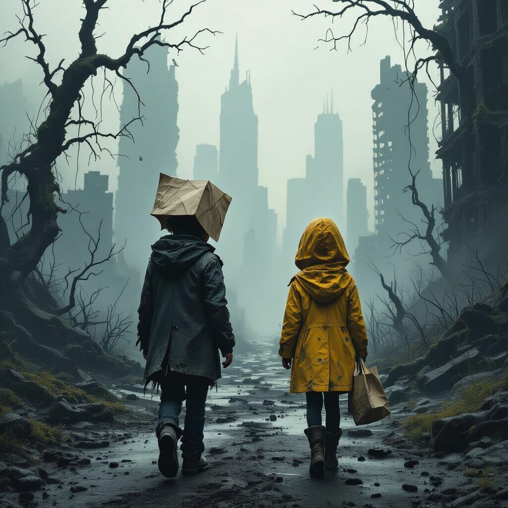 Post-Apocalyptic City Reclaimed by Twisted Forest