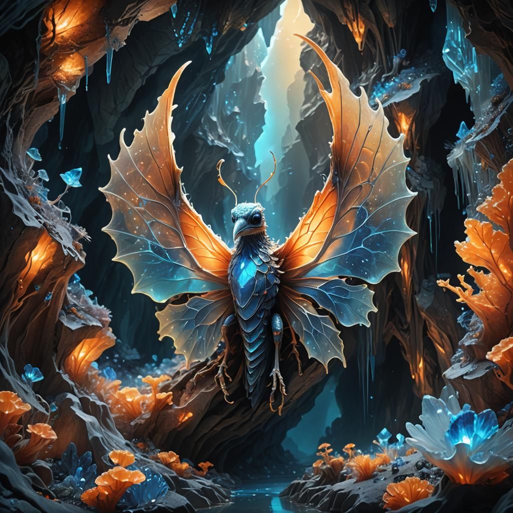 Mystical Creature Anatomy in Crystal Cave