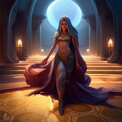 Hyperdetailed Arabian Princess in Dark Fantasy Style