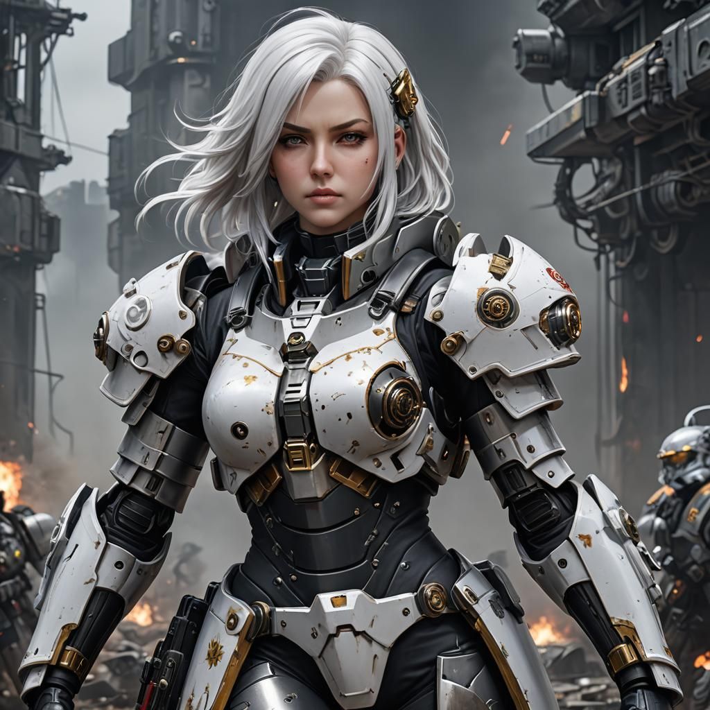 Sister of Battle in Power Armor, 3D Anime Art