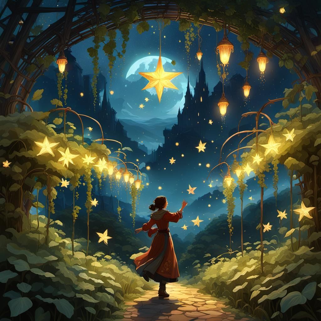 Guiding Star Lights Travelers, Art Nouveau Style