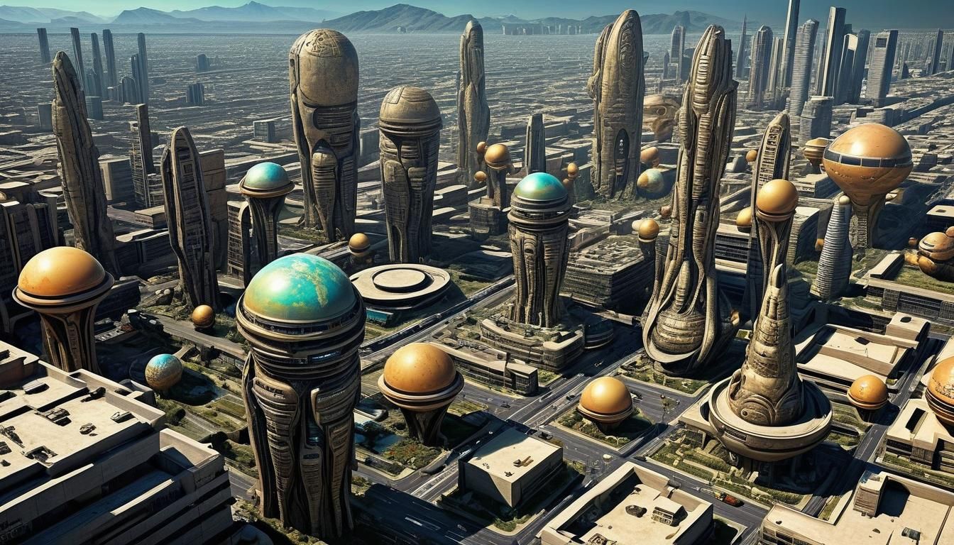 Epic Sci-Fi Cityscape with Blobitecture