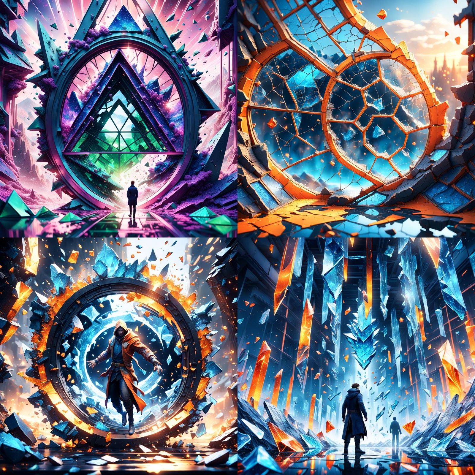 Fantasy Multiverse Window in Detailed Matte Painting