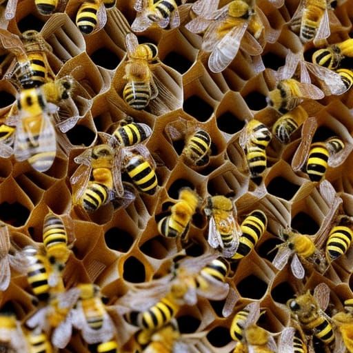 Origami Beehive and Bees Papercraft
