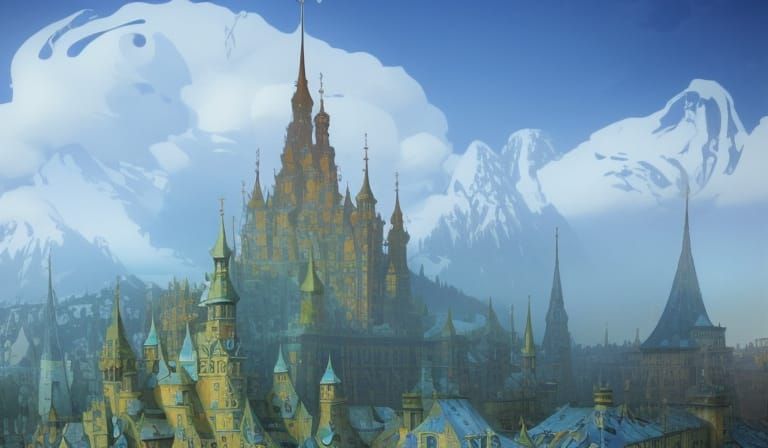 Fantasy Fortress: Dieselpunk Meets Art Nouveau