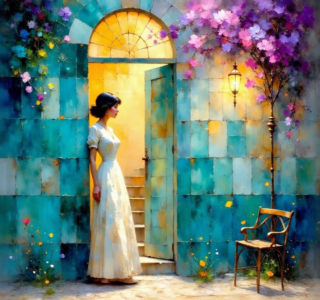 Ethereal Starry Night Dreamscape in Soft Focus