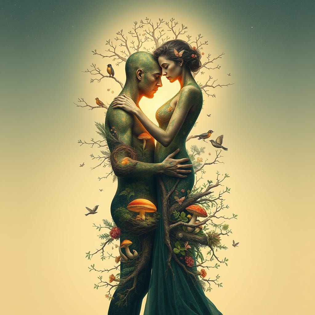 Ethereal Dance: Fantasy Plant Kingdom in Dreamlike Mindscape