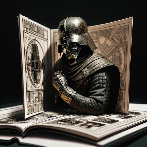 Hyperrealistic Star Wars Pop-Up Book in HDR