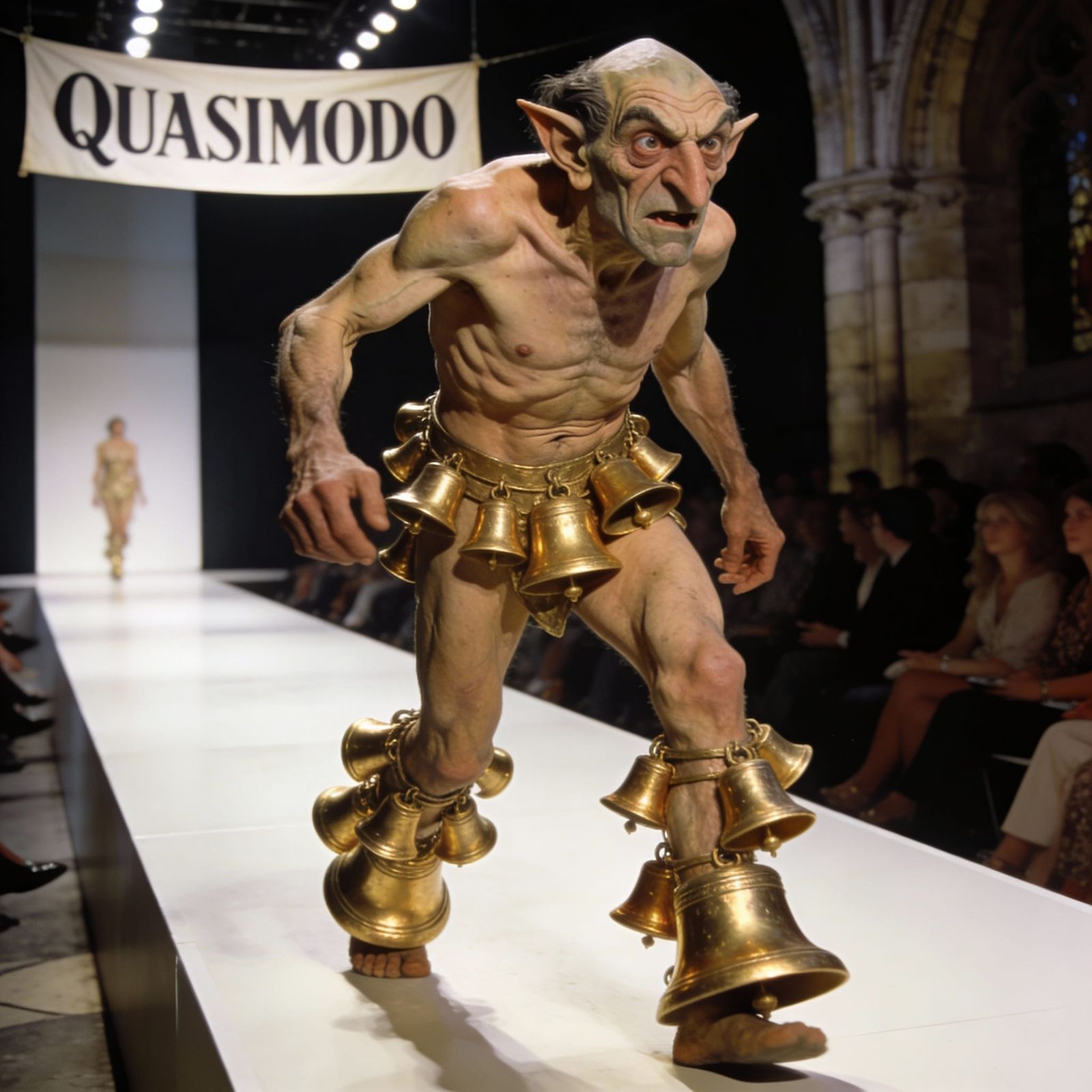 Quasimodo Fashion Show: Golden Bells on Runway
