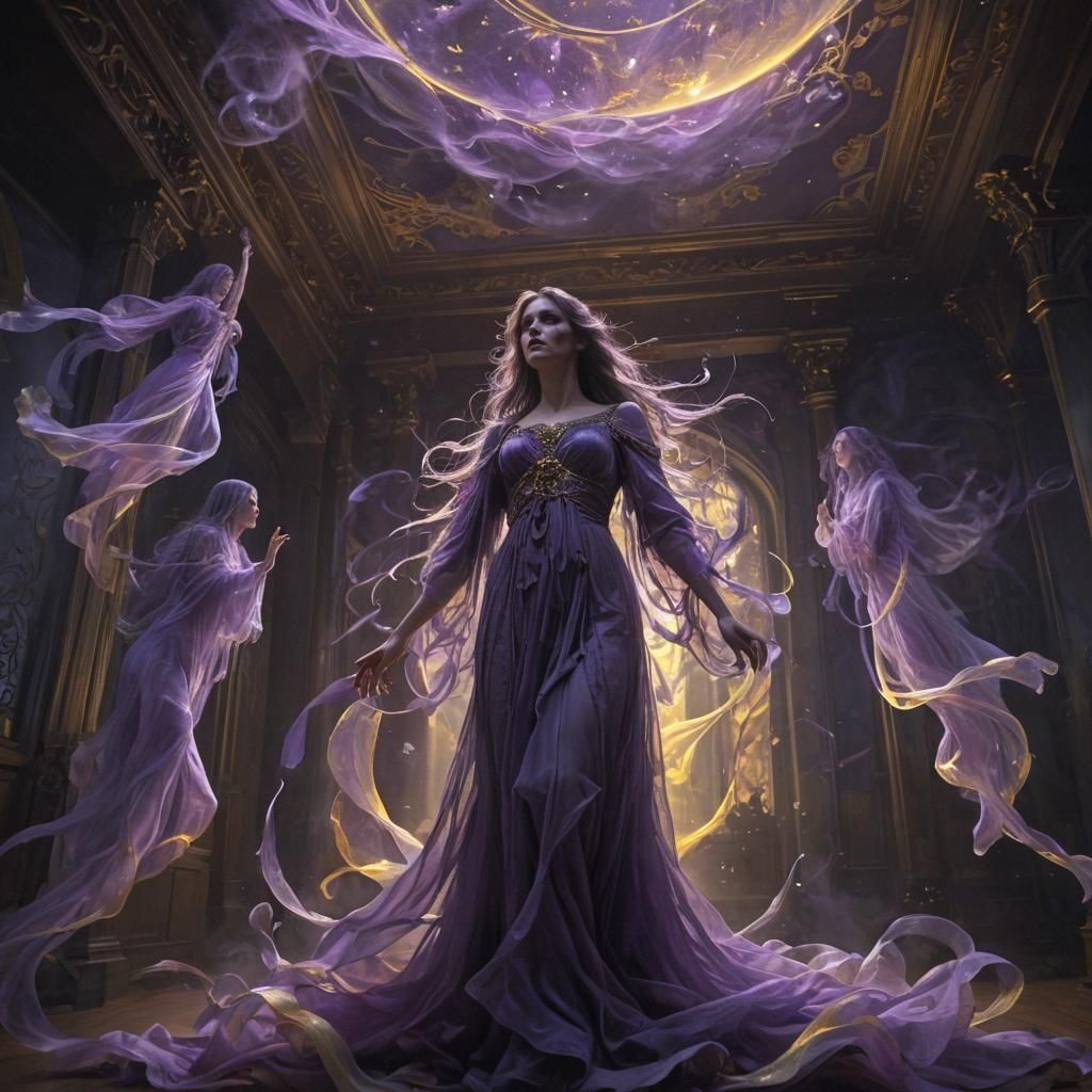 Ethereal Ghostly Apparitions in Dark Fantasy Style