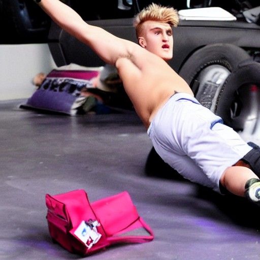 Man Falling Over: Humorous Candid Shot