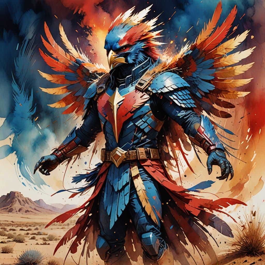 Thunderbird Concept Art in Watercolor Style