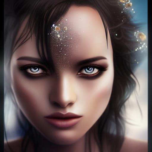 Woman with Diamonds: Fantasy Concept Art