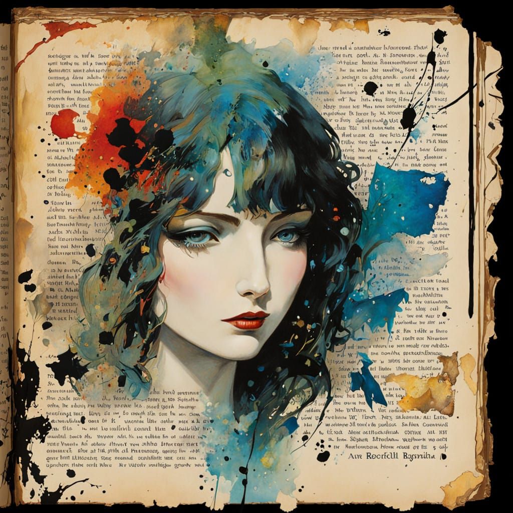 Ethereal American Realism Portrait with Vibrant Colors and I...