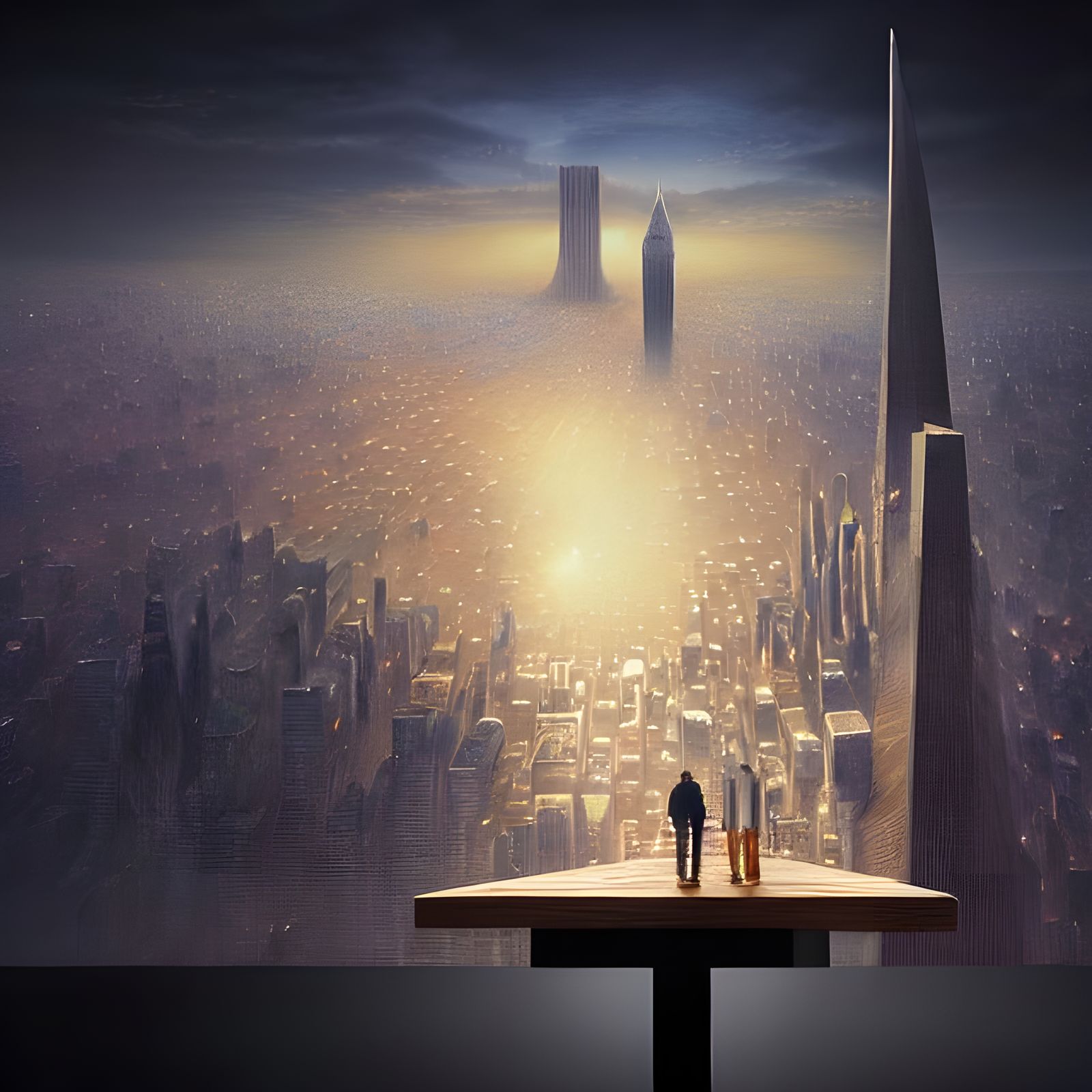 City in Diamond: Macro Photograph in CGI Style