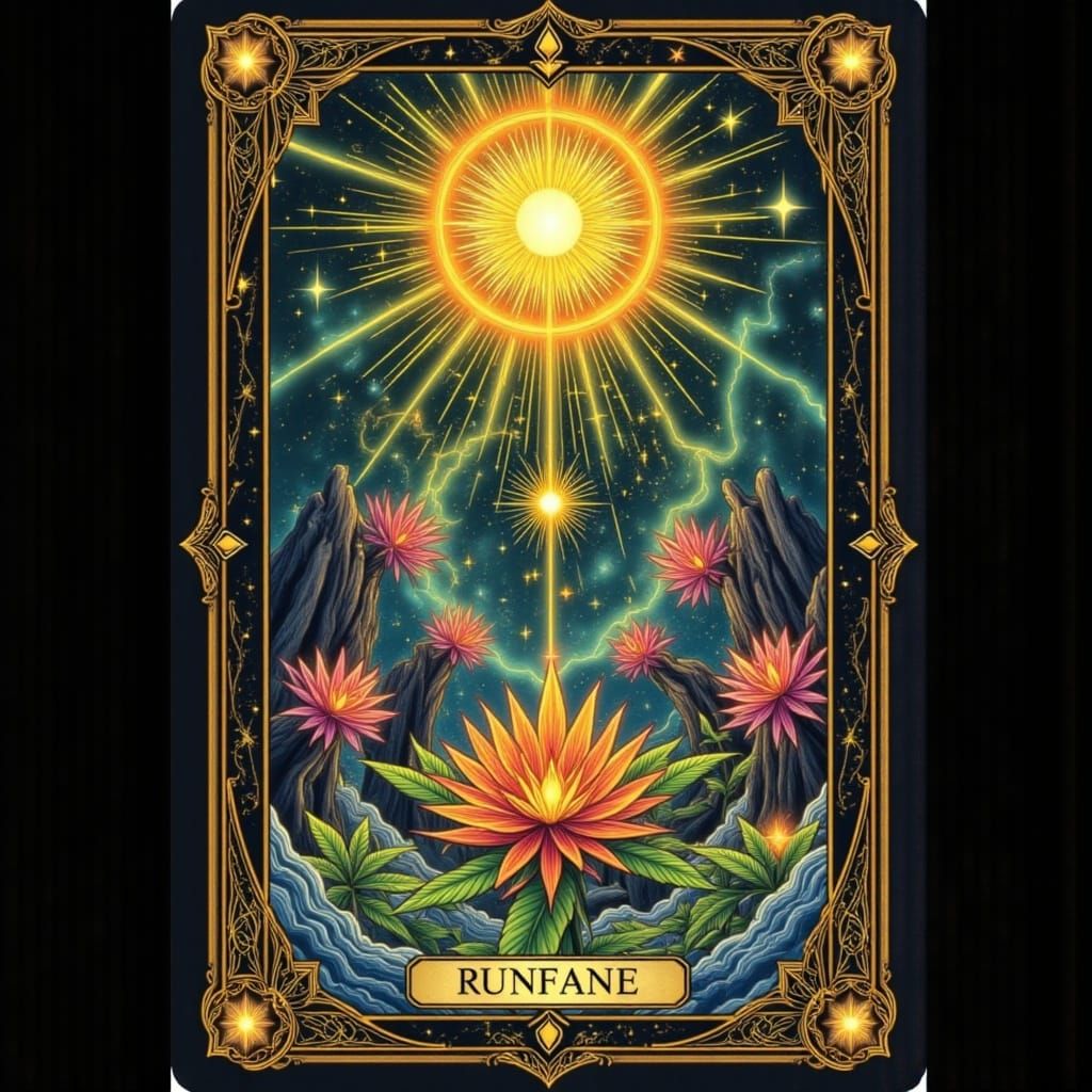 Cannabis Fortune Teller Tarot Card Cascade