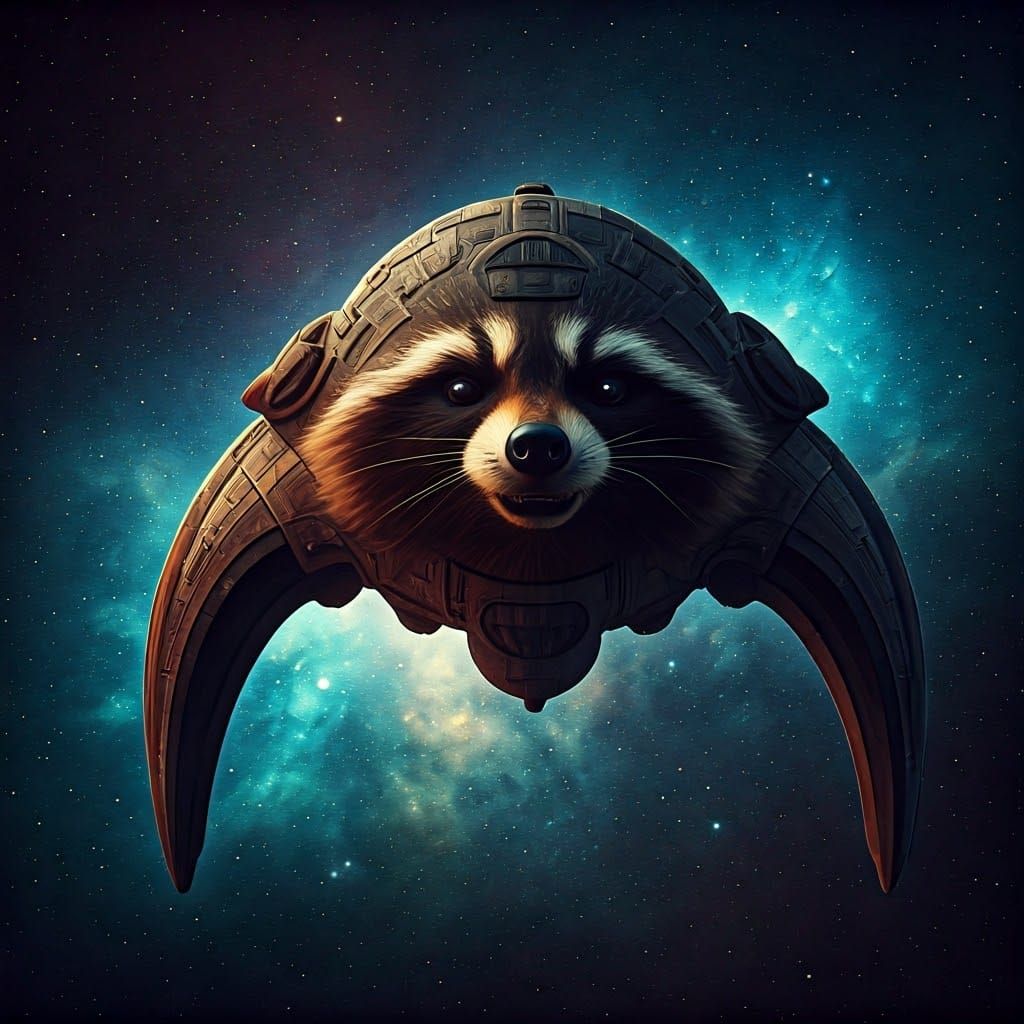 Cyberpunk Starship in Majestic Starry Galaxy