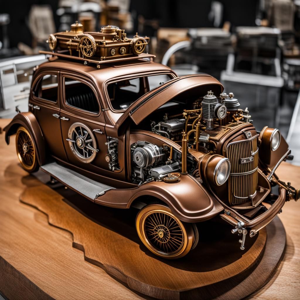 Steampunk Opel Vectra Scale Model