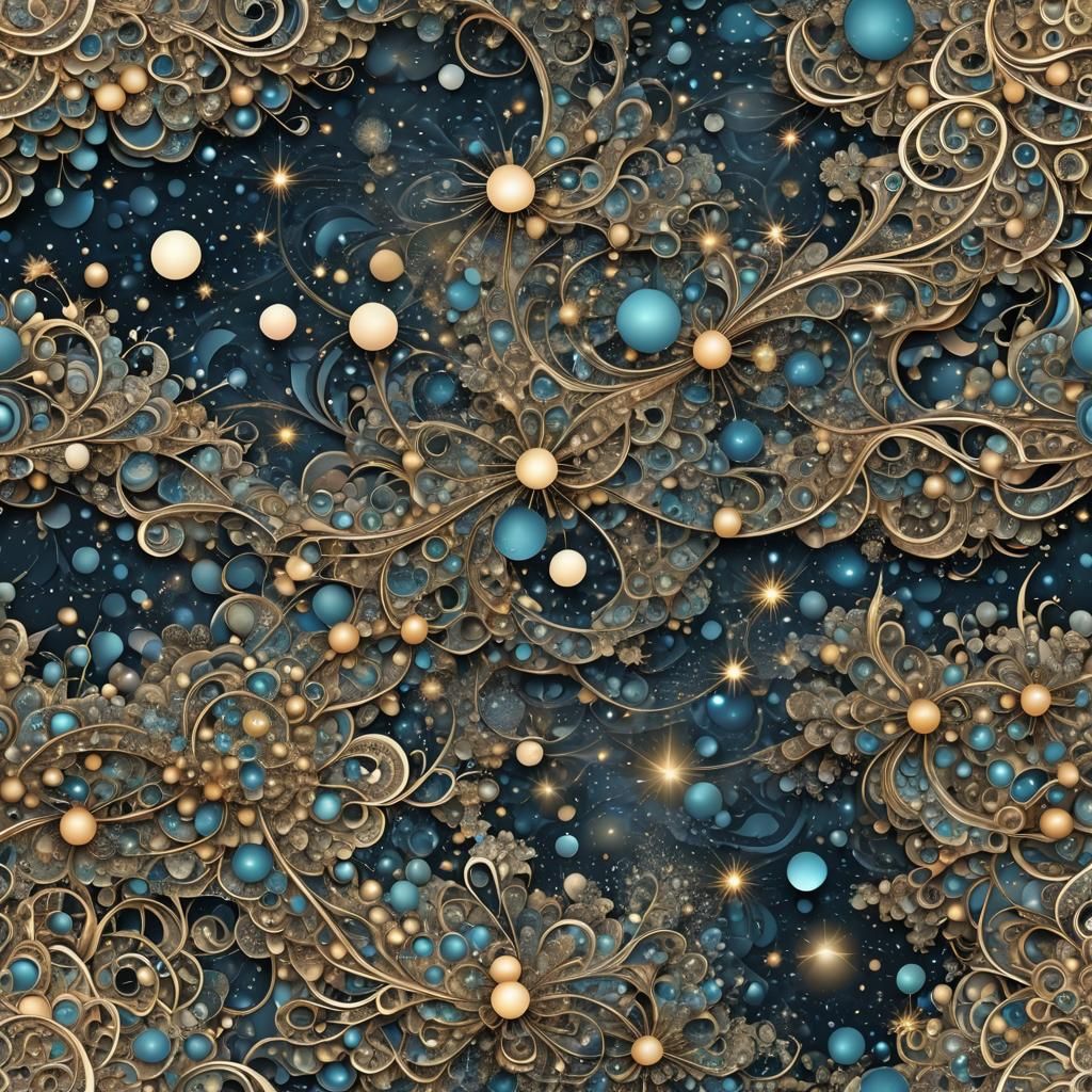 Glimmering Meteors and Asteroid Swarms in Abstract Style